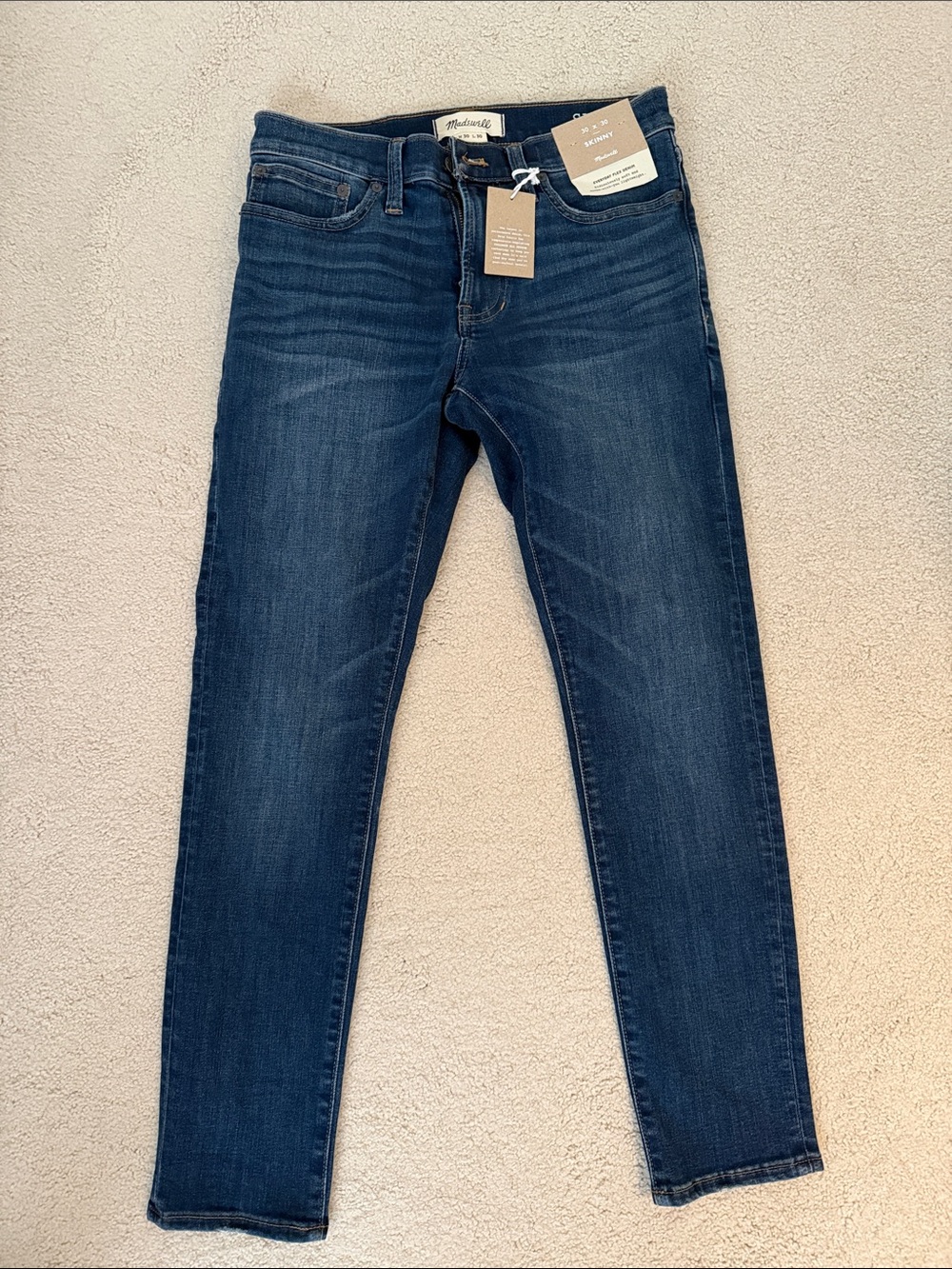 Madewell Men's Skinny Jeans in Dark Indigo Wash